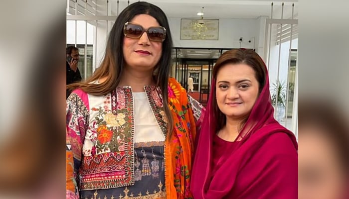 Jamaat-e-Islami (JI) candidate for city council Chandni Shah (left) and Information Minister Marriyum Aurangzeb. — Author