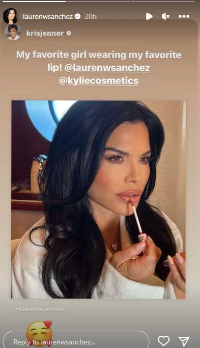 Lauren Sánchez promotes Kylie Jenners brand