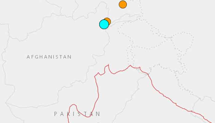 A screengrab of the US Geological Surveys map indicating the epicentre of the earthquake. — US Geological survey