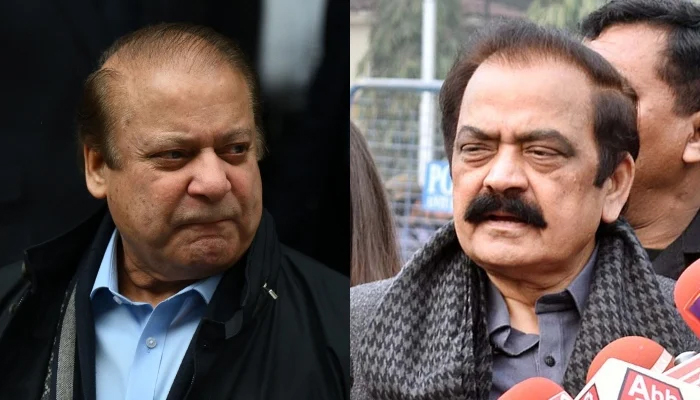 PML-N supremo Nawaz Sharif (left) and Interior Minister Rana Sanaullah. — AFP/APP/File