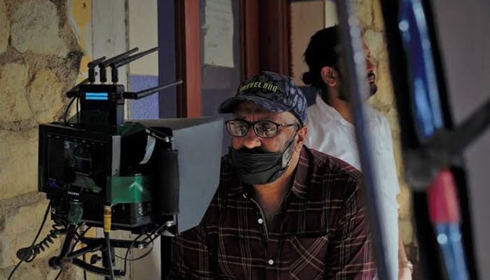 Director Ali Sajjad Shah at work. — Photo by author