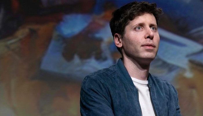 OpenAI CEO Sam Altman addresses a speech during a meeting, at the Station F in Paris on May 26, 2023.— AFP