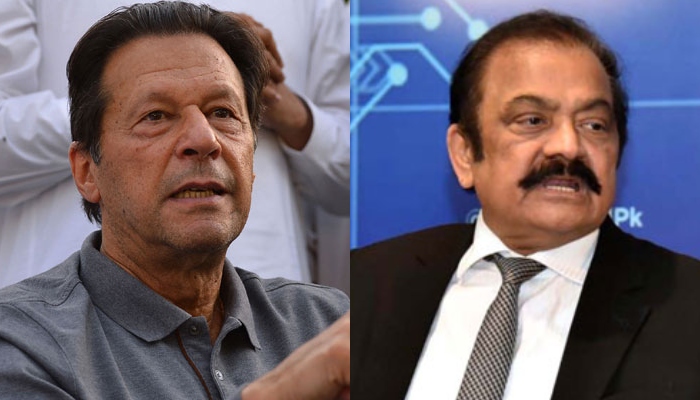 PTI chairman Imran Khan and Interior Minister Rana Sanaullah. — AFP/PPI/Files