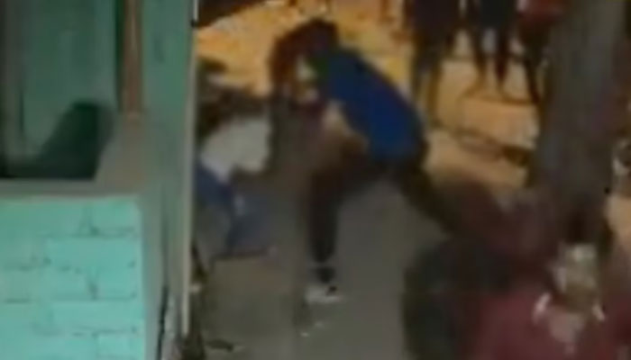 A screengrab from the CCTV footage of the brutal killing of a minor girl in the Indian capital Delhi.—Twitter