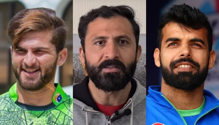 (Left to Right) Shadab Khan, Junaid Khan and Shaheen Shah Afridi. — ICC/Youtube/Twitter/@iShaheenAfridi