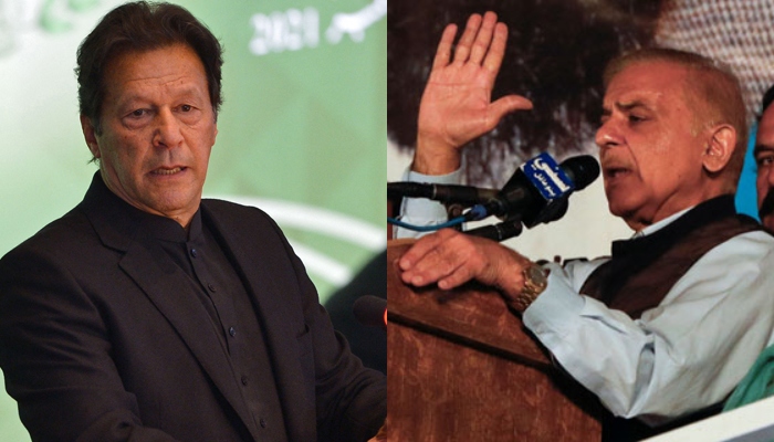 PTI Chairman Imran Khan (left) and Prime Minister Shehbaz Sharif. — AFP/Reuters/File