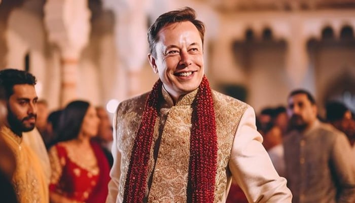 AI-generated image of Elon Musk in a sherwani. — Instagram/rolling_canvas_