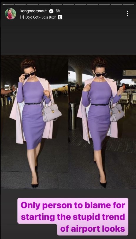 Kangana Ranaut blames herself for starting airport looks trend in India