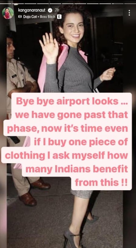 Kangana Ranaut blames herself for starting airport looks trend in India
