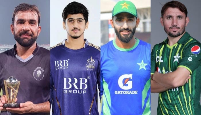 (Left to right ) Iftikhar Ahmed, Saim Ayub, Usama Mir and Zaman Khan. — Twitter/PCB/QuettaGladiators