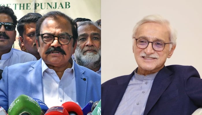 Interior Minister Rana Sanuallah (left) and erstwhile PTI person Jahangir Tareen. — Online/Facebook/Jahangir Khan Tareen