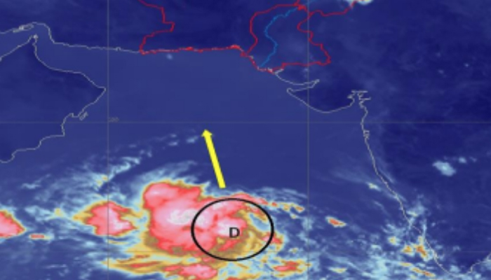 A satellite image of the cyclone formation. — PDM