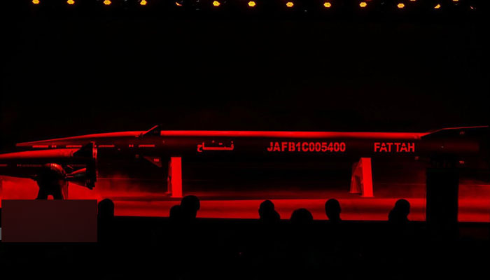 A new hypersonic ballistic missile called Fattah with a range of 1400 km, unveiled by Iran, is seen in Tehran, Iran, June 6, 2023. — Twitter/IrnaEnglish