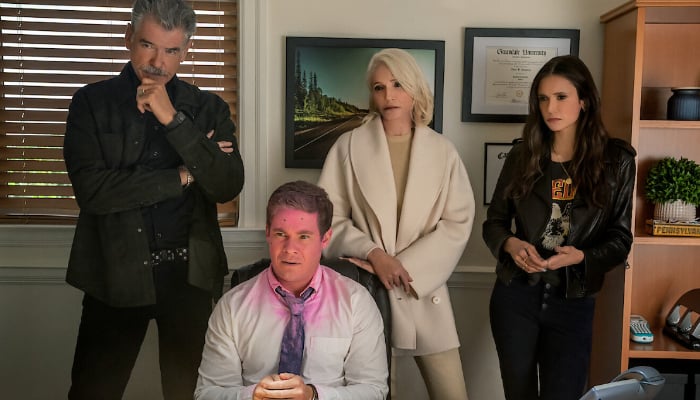 The Out-Laws features timid bank manager Owen and his highly unusual encounter with in-laws to be