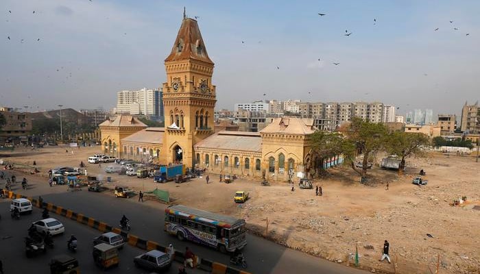 General view of the British era Empress Market building is seen after the removal of surrounding encroachments on the order of Supreme Court in Karachi, January 30, 2019. — Reuters