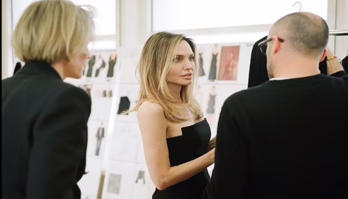 Angelina Jolie ditches signature look for new collection