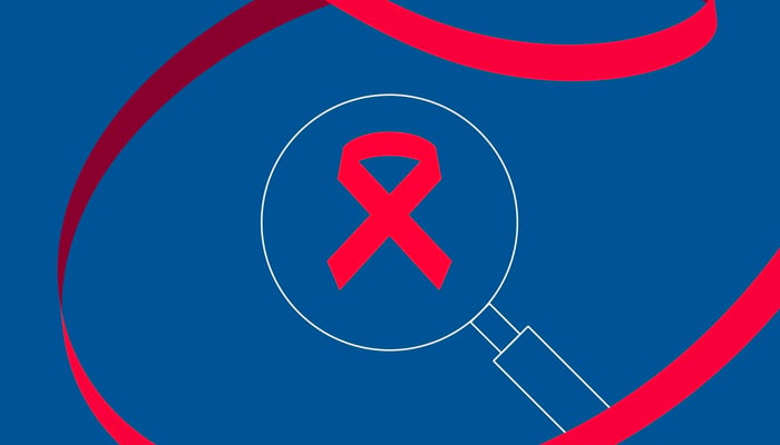 An illustration of HIV/AIDS red ribbon. — World Health Organisation