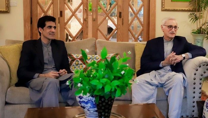 Adviser to the Prime Minister on Sports and Tourism Awn Chaudhry and former PTI leader Jahangir Tareen. — Facebook/Jahangir Tareen