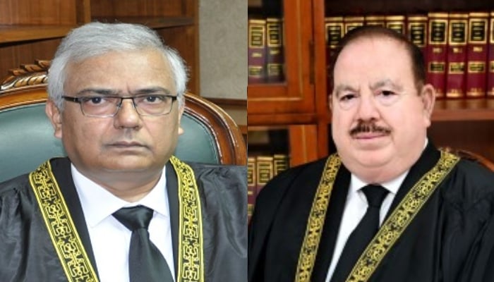 Justice Amin-Ud-Din Khan (Left) and Justice Sardar Tariq Masood. — SC website