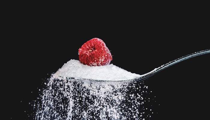 A representational image shows a spoon of sugar and raspberry on it. — Pixabay/File