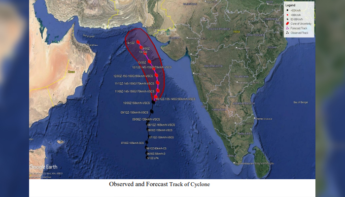 Cyclone tracking: Biparjoy moves closer to Pakistans coastal areas