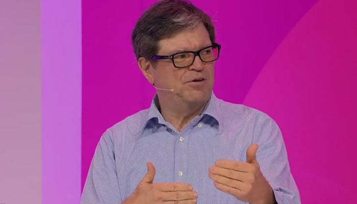 Professor at NYU and Chief AI Scientist at Meta Yann LeCun while speaking at a panel discussion at Viva Tech on June 14, 2023. — Screengrab/Twitter/VivaTech