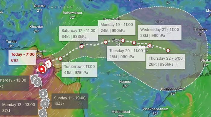 Cyclone Biparjoy slowed down, won't make landfall before nightfall in Pakistan: minister