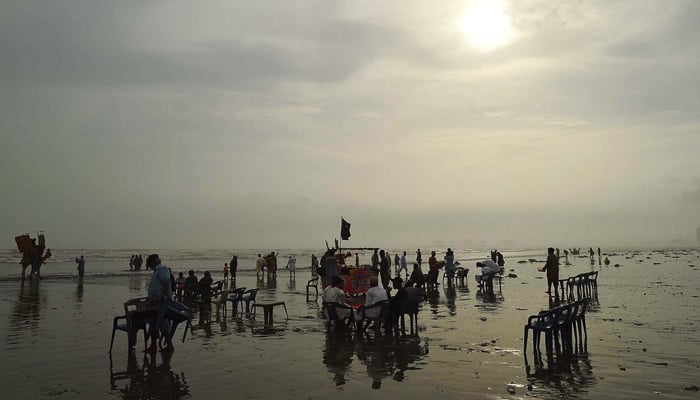 Visitors arrive at sea view beach after on June 16, 2023. — INP