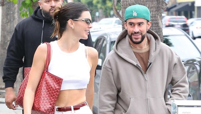 Kendall Jenner and beau Bad Bunny step out for shopping in high spirits
