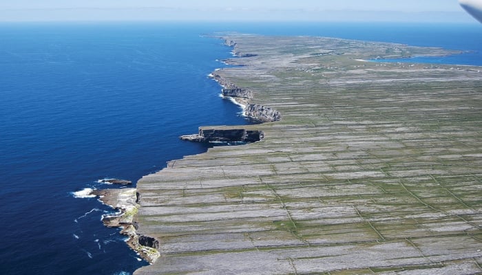 Inis Mor (Inishmore) the largest of the Aran Islands in Galway Bay in Ireland. — Twitter/@IrelandToday_