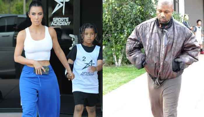 Kanye West looks upset after meeting with son and ex-wife Kim Kardashian