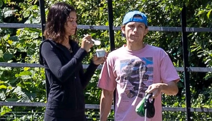 Zendaya playfully feeds Tom Holland icecream during London outing