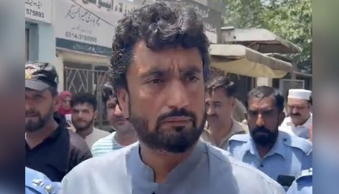 Islamabad police produce PTI leader Shehryar Afridi before the court. Twitter/@mishikhan_pti/File