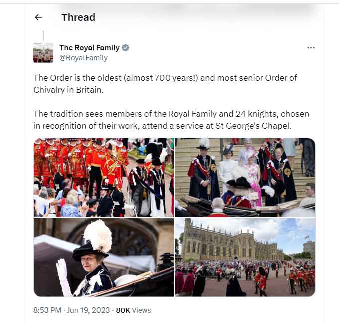 Royal family shares delightful moments from Garter Day ceremony
