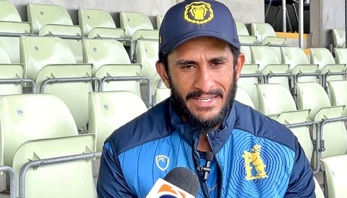 Pakistan fast bowler Hasan Ali speaking exclusively to Geo News at Birmingham’s Edgbaston Stadium. — Provided