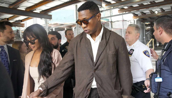 Jonathan Majors girlfriend Meagan Good supports him amid assault allegations and court proceedings