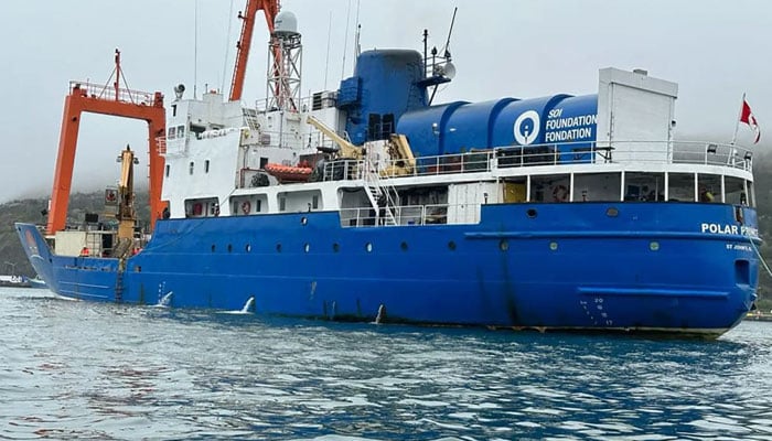 The Polar Prince, the vessel transported the missing submersible to the North Atlantic Ocean. Facebook/Hamish Harding