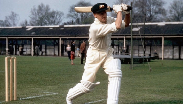 Bradman plays a shot — Cricket Australia
