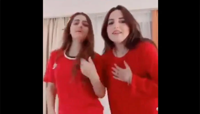 Famous TikTokers Sandal Khattak (left) and Hareem Shah. — Twitter/File