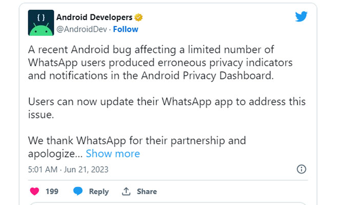 Android bug affecting WhatsApp user fixed, confirms Google