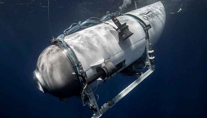 The Titan submersible, operated by OceanGate Expeditions to explore the wreckage of the sunken Titanic off the coast of Newfoundland, dives. — Reuters/File