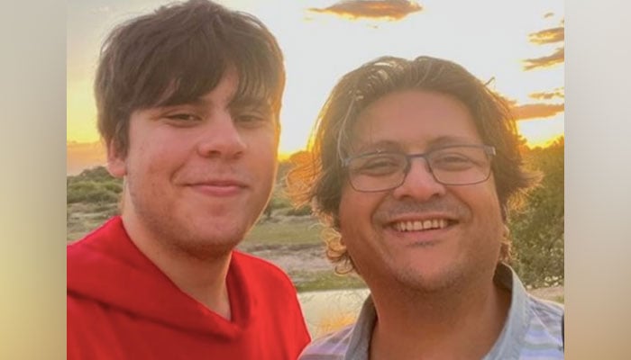 Pakistani tycoon Shahzada Dawood with his 19-year-old son Suleman who was also declared dead Thursday in the submersible tragedy. — Family handout
