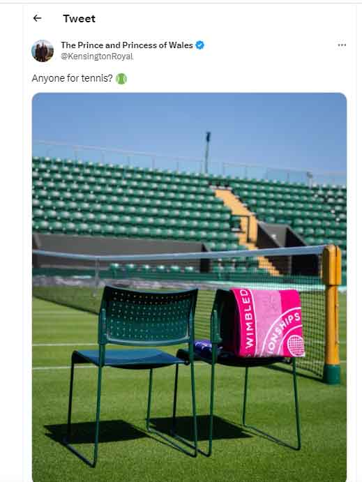 Kate Middleton sends message to loved ones to get ready for Wimbledon?