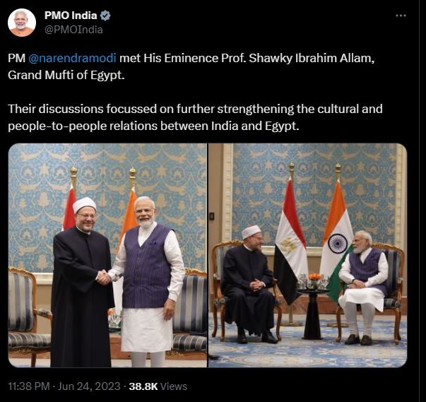 Modis visit to Egypt: First by an Indian PM in 26 years