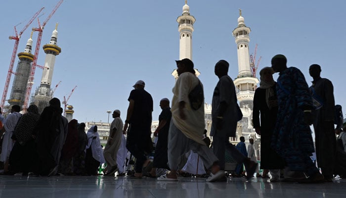 Hajj pilgrims gather at the Grand Mosque in the holy city of Makkah on June 25, 2023, during the annual Hajj pilgrimage. — AFP