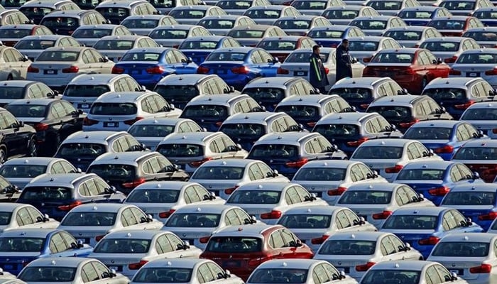 BMW cars are seen at the automobile terminal in the port. — Reuters/Files