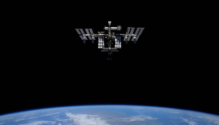 The ISS is photographed by Expedition 66 crew member Roscosmos cosmonaut Pyotr Dubrov from the Soyuz MS-19 spacecraft, in this image released April 20, 2022. — Reuters