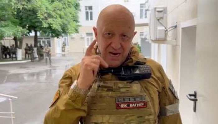 Founder of Wagner private mercenary group Yevgeny Prigozhin speaks inside the headquarters of the Russian southern army military command center, in this still image taken from a video released June 24, 2023. — Reuters