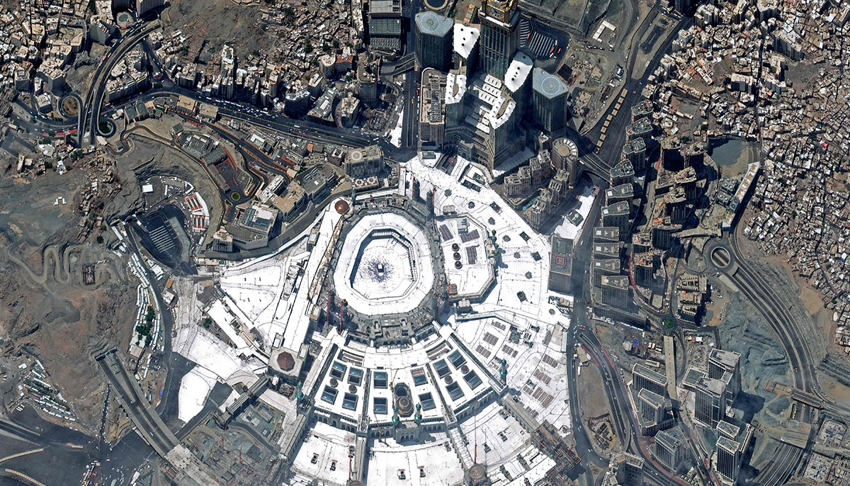 This handout satellite picture released by the Saudi Press Agency (SPA) on June 27, 2023 shows the Holy Kaaba at Makkah´s Grand Mosque during the annual Hajj pilgrimage. — AFP
