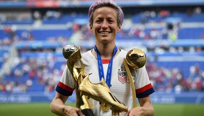 Megan Rapinoe was joint top scorer at the Womens World Cup and was voted player of the tournament as she led the United States to victory in France in July. AFP/File